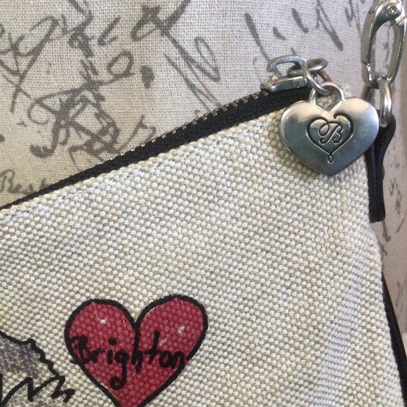 💐Brighton Scottie “Exercise, I'd Rather Accessorize" Canvas Crossbody Bag - Picture 4 of 7